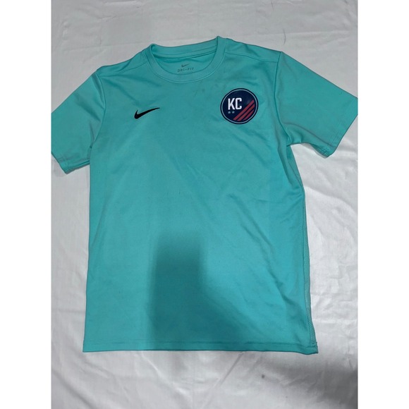 Nike Other - Nike Kids Dri-FIT KC Kansas‎ City Soccer Training Shirt Teal Blue Large L